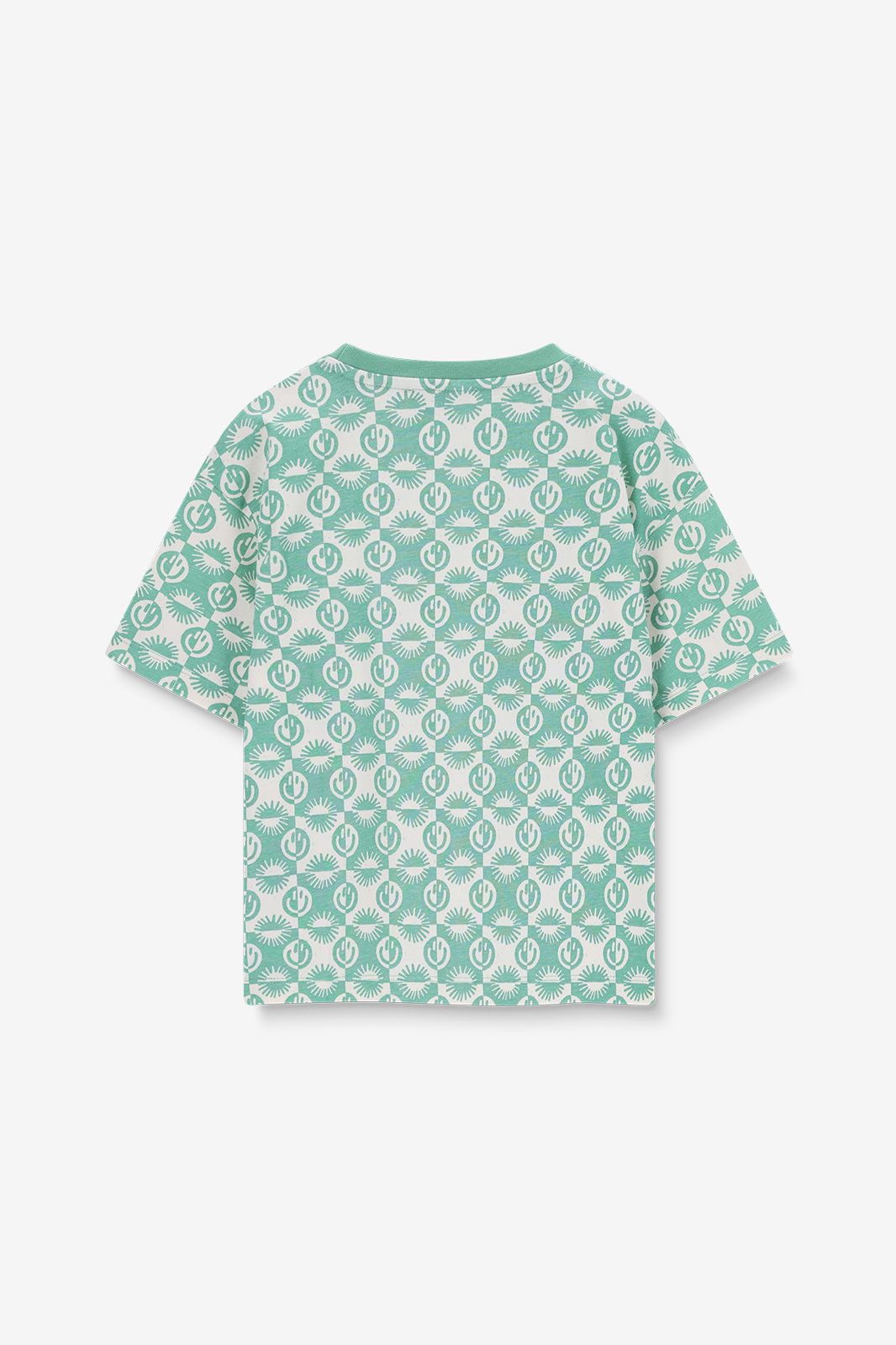 Groen T-shirt met smiley print