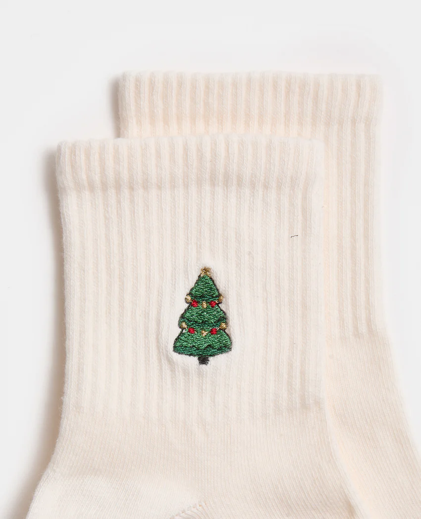 Pimkie Paire de chaussettes avec broderie sapin de Noël