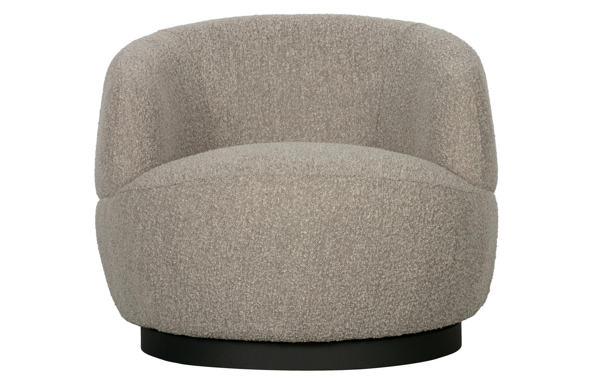Draaifauteuil Woolly bouclé - Naturel