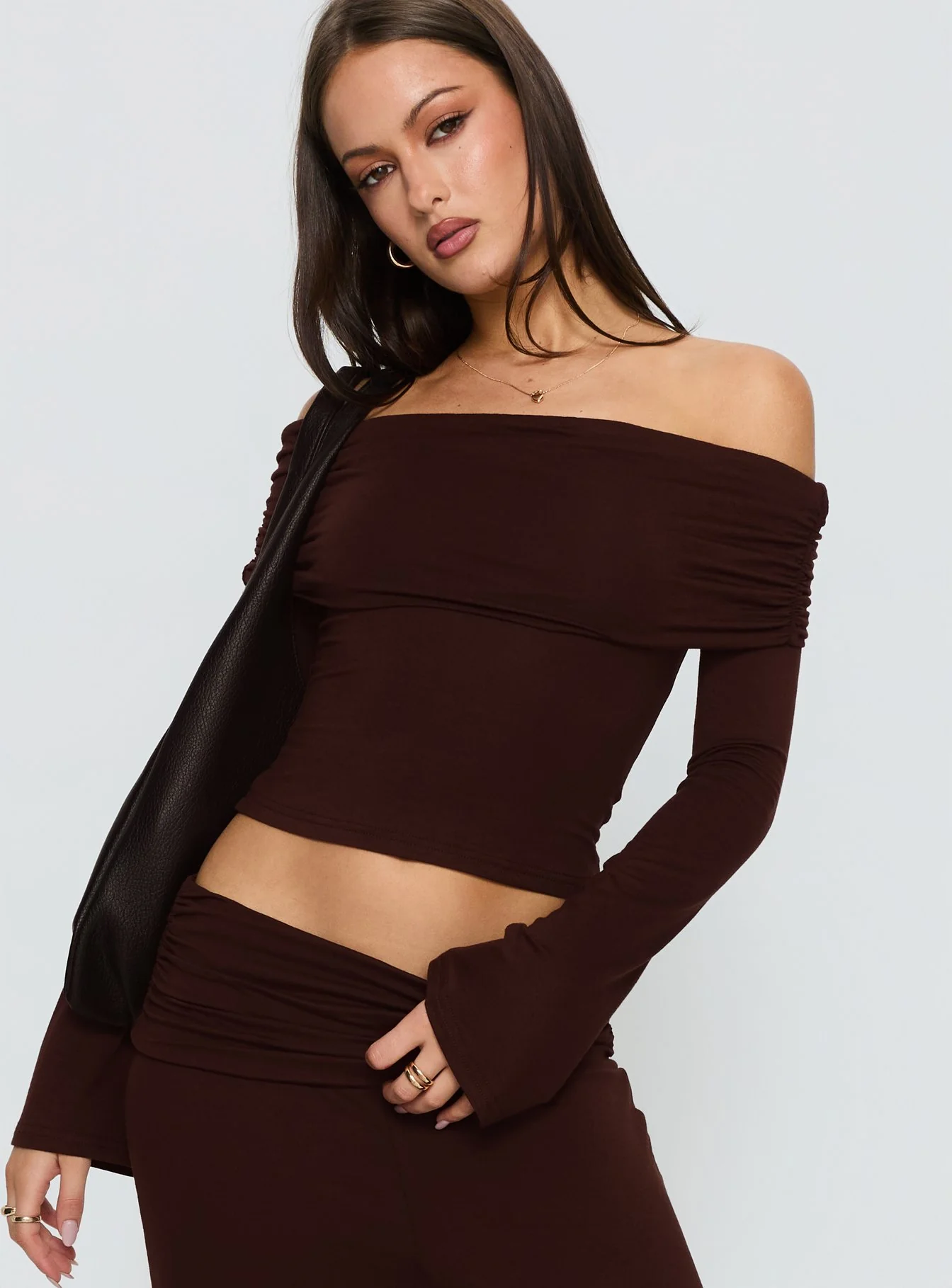 Fawne Long Sleeve Top Brown