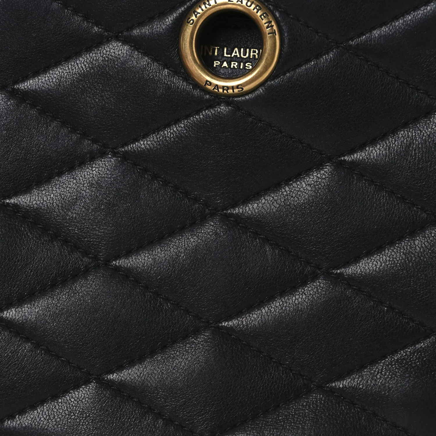 Lambskin Quilted Round Le Maillon Round Tassel Chain Crossbody Bag Black - Top Club