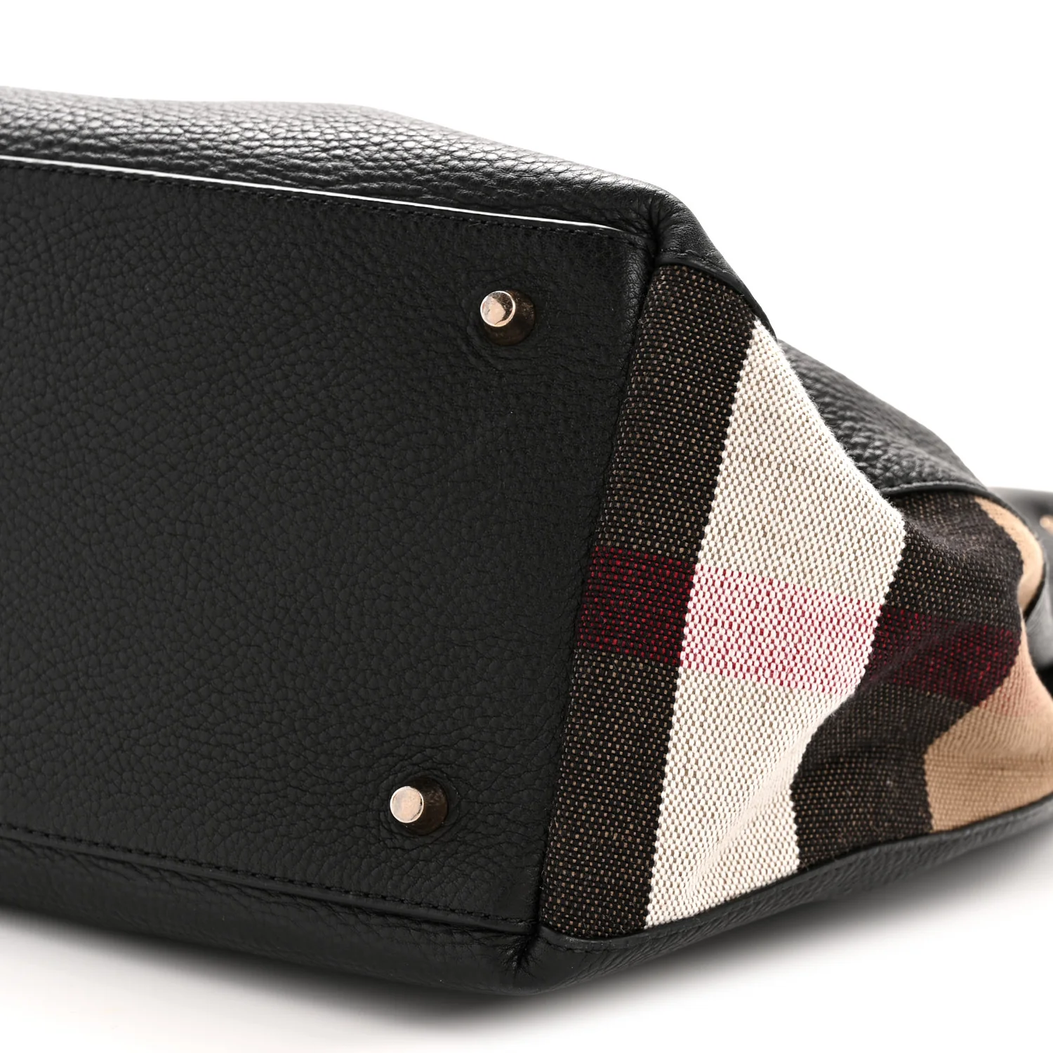 Grainy Calfskin House Check Medium Maidstone Black - Top Club