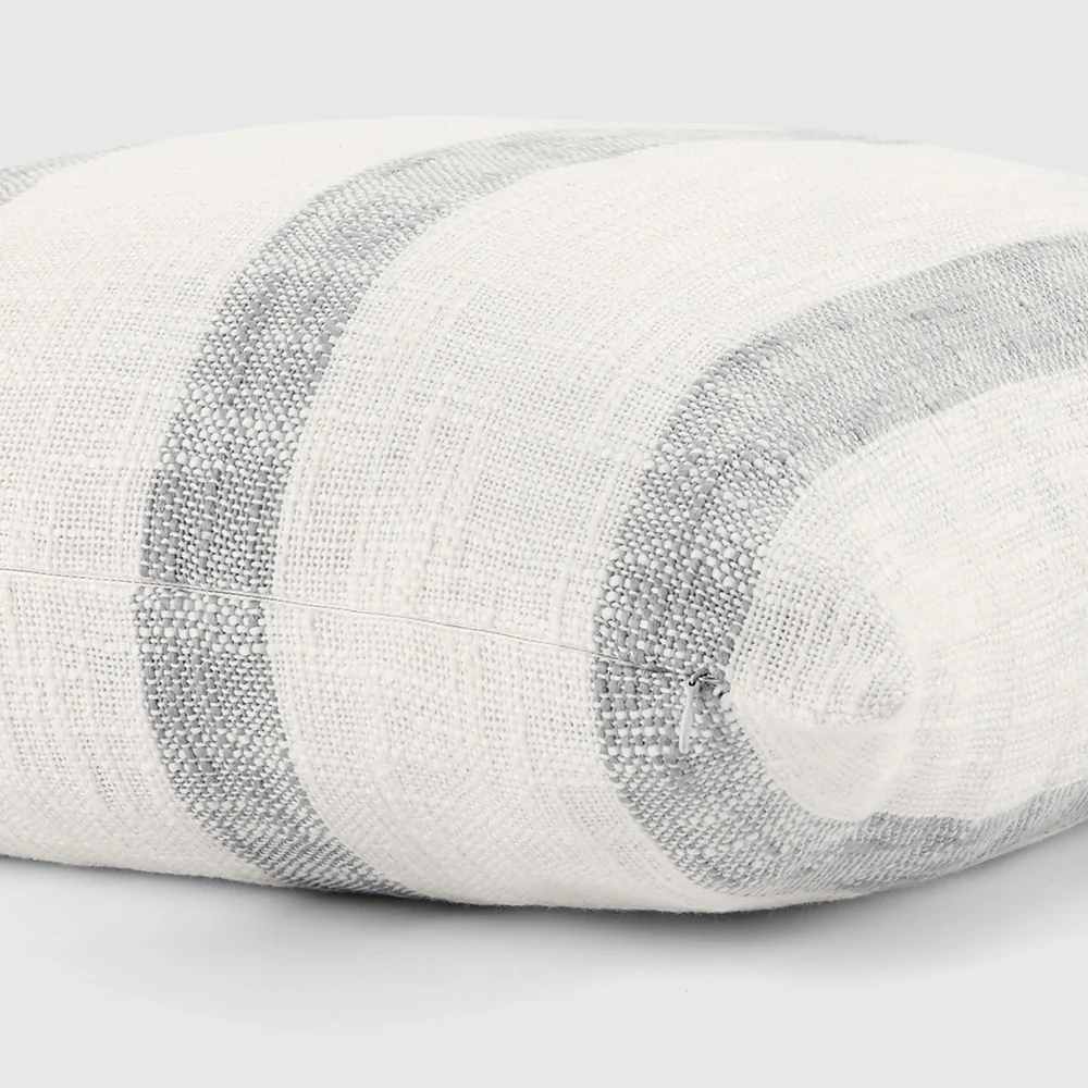 Yarn-Dyed Awning Stripe Decor Throw Pillow