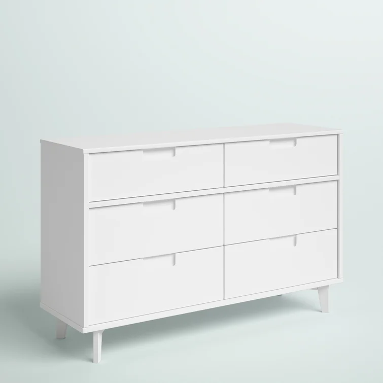 Yarber Groove 6 Drawer Double Dresser