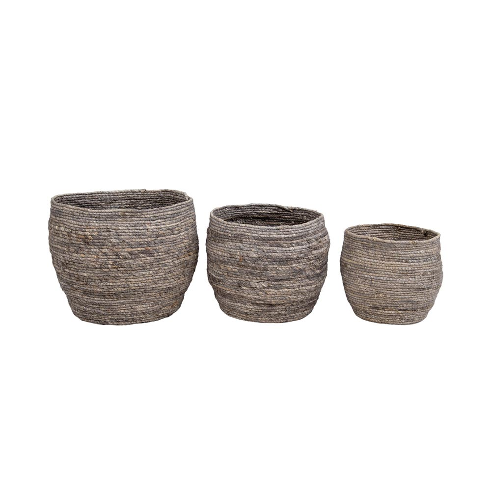 Opbergmanden Sanne (set van 3) Grijs