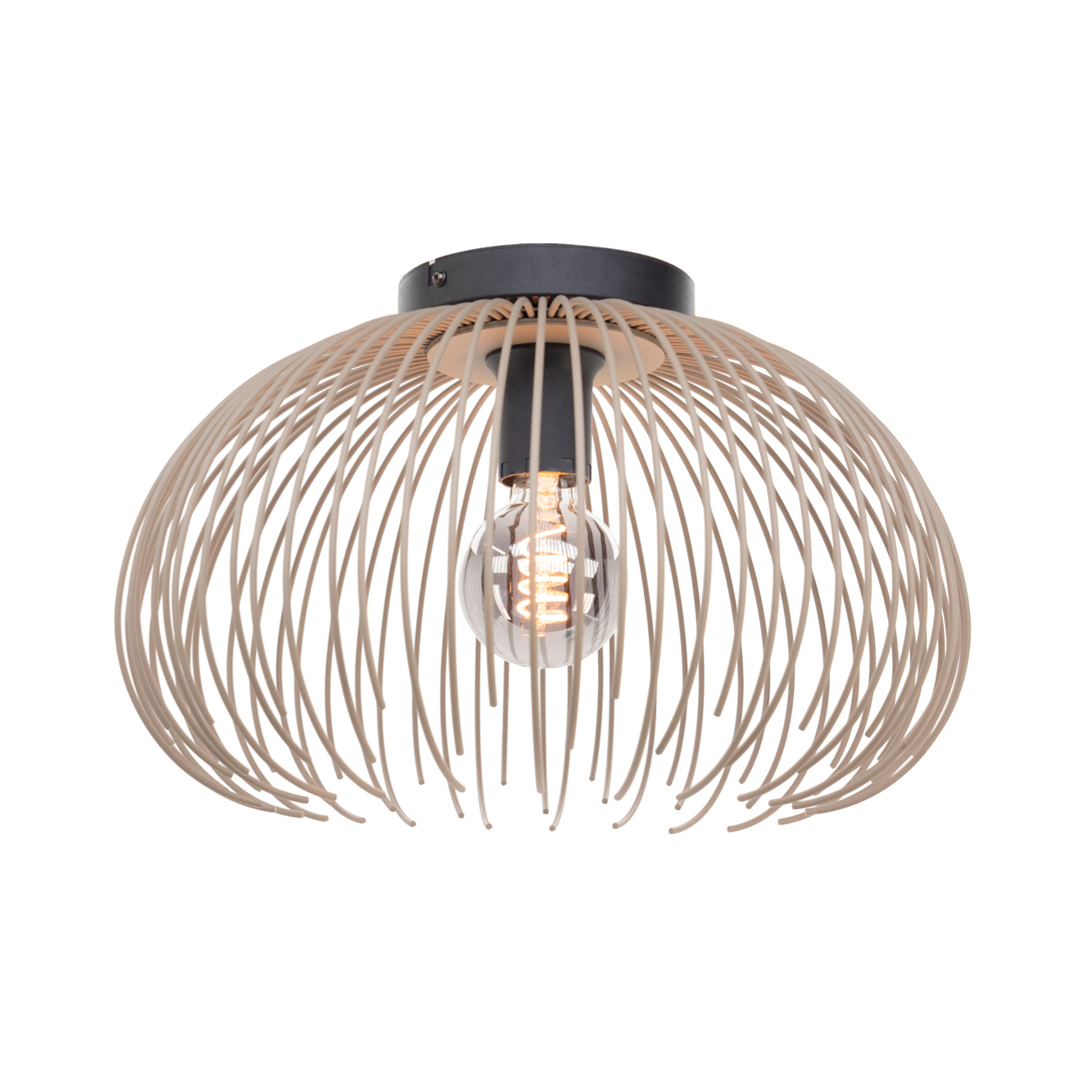 Plafondlamp Alhabia Ø38 cm zwart/zand