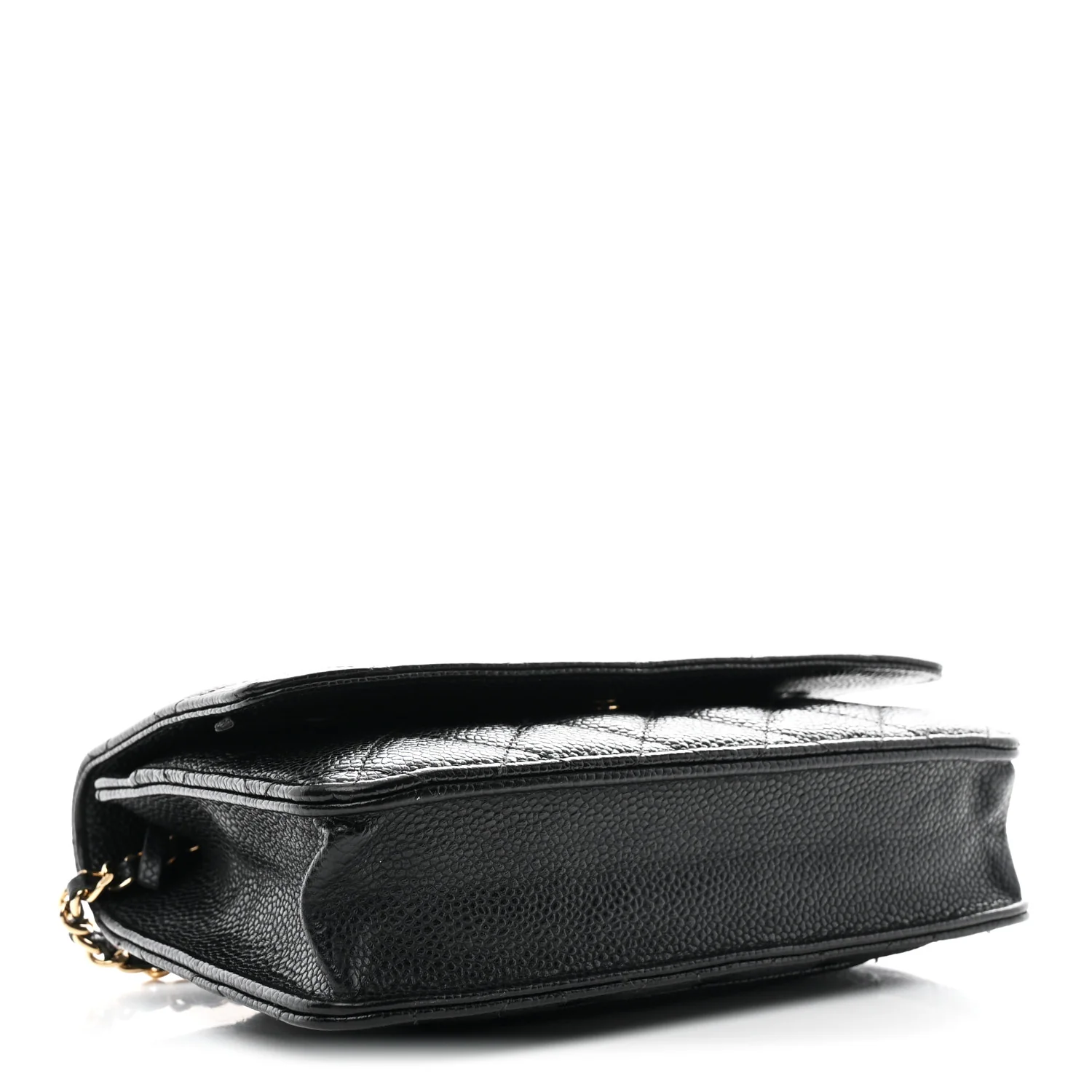 Caviar Quilted Wallet on Chain WOC Black - Top Club