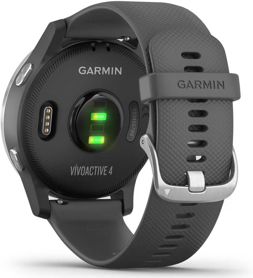 Vivoactive 4 Smartwatch GPS, Music, Wi-Fi, Diametro: 4,5 cm, Lunghezza: ca. 24 cm, Grigio (Grey Silver)