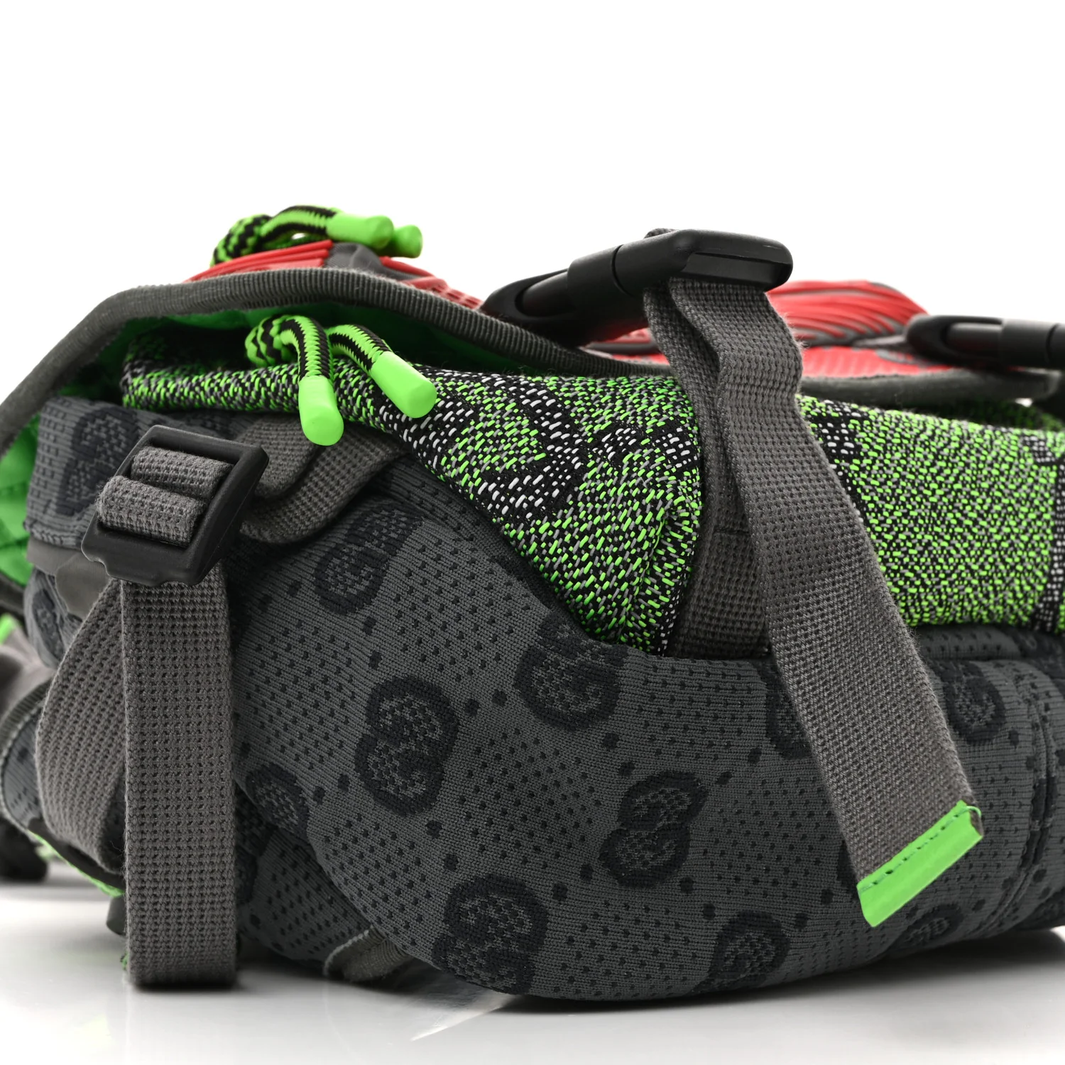 Jersey GG Monogram All Over Sporty Flap Backpack Red Multicolor - Top Club