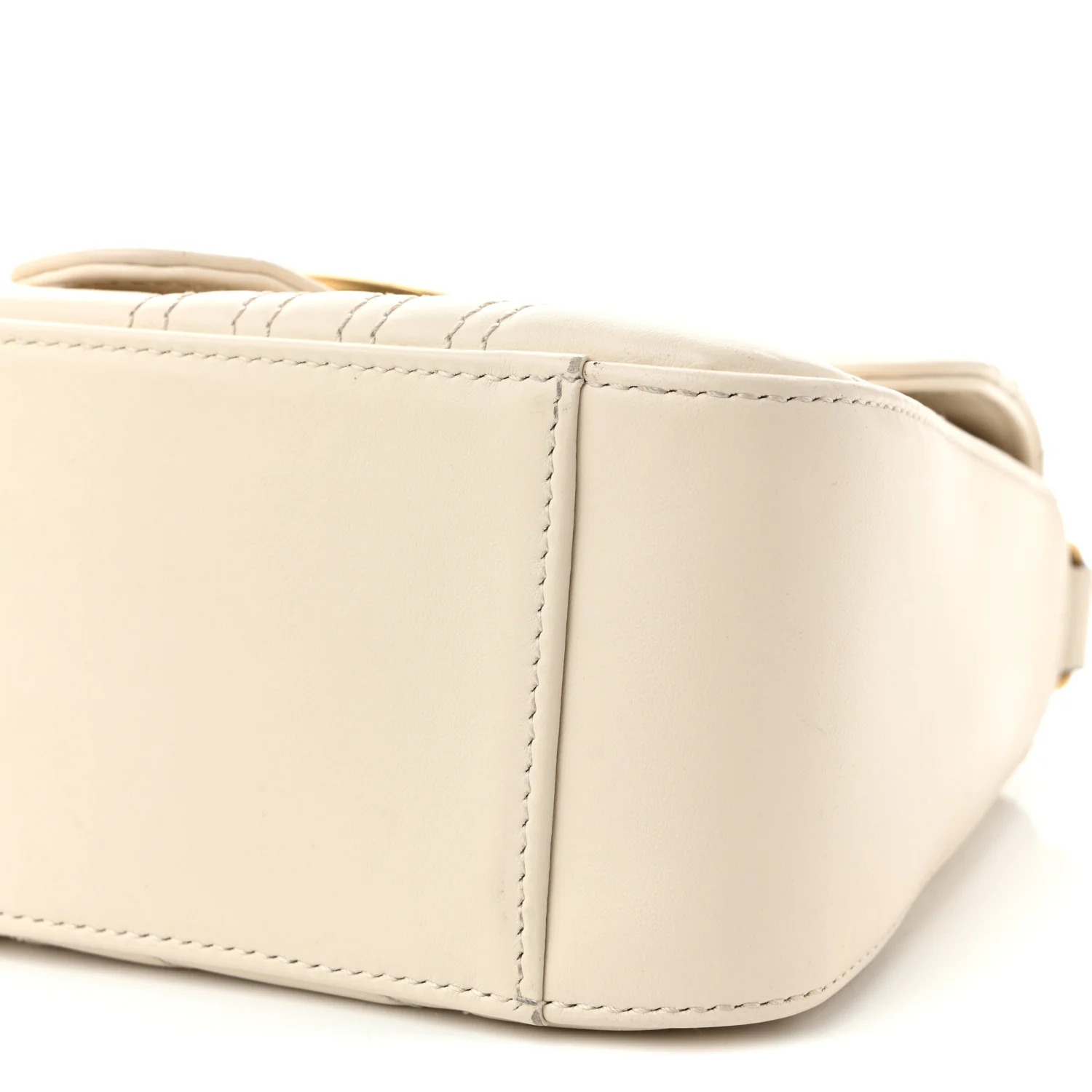 Calfskin Matelasse Mini GG Marmont Top Handle Shoulder Bag White - Top Club