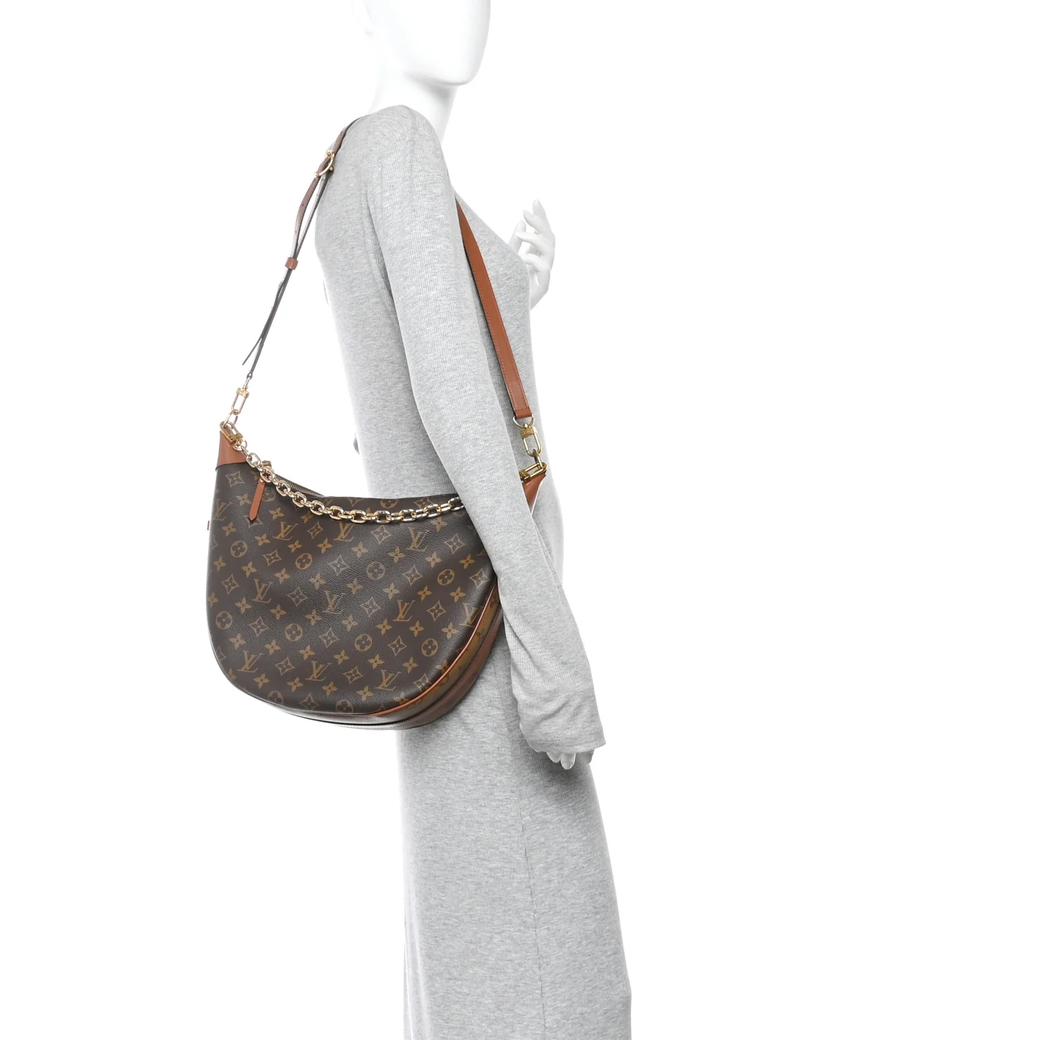 Reverse Monogram Loop Hobo
