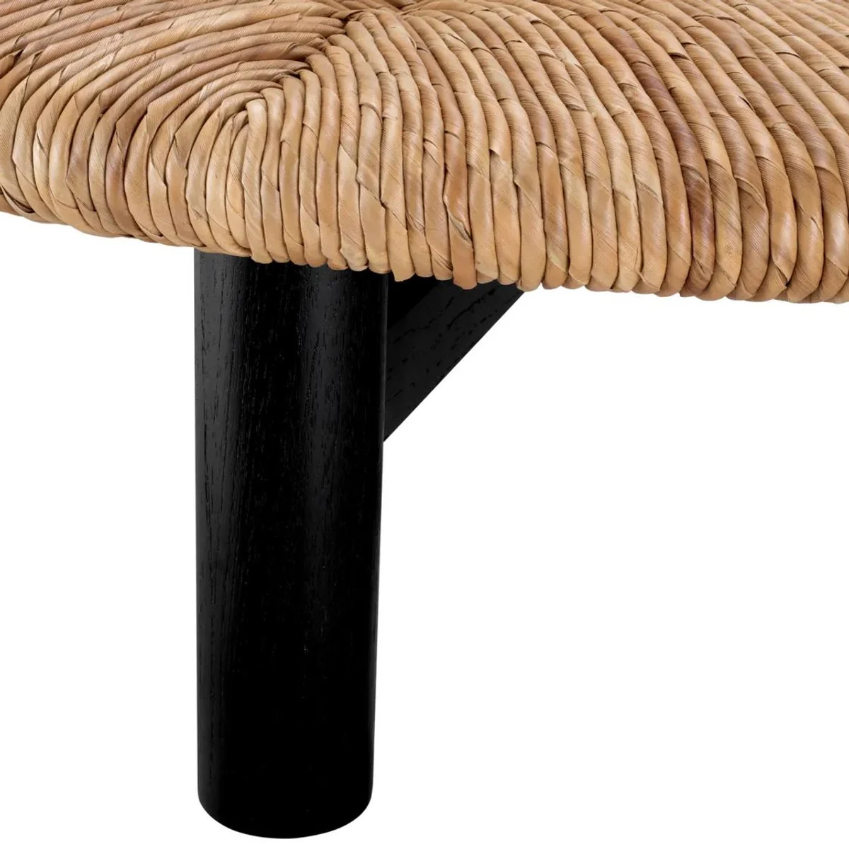 Luxury coffee table natural color / black Ø 100 x H. 30.5 cm - Round living room table - Living room furniture - Luxury furniture - Luxury furnishings