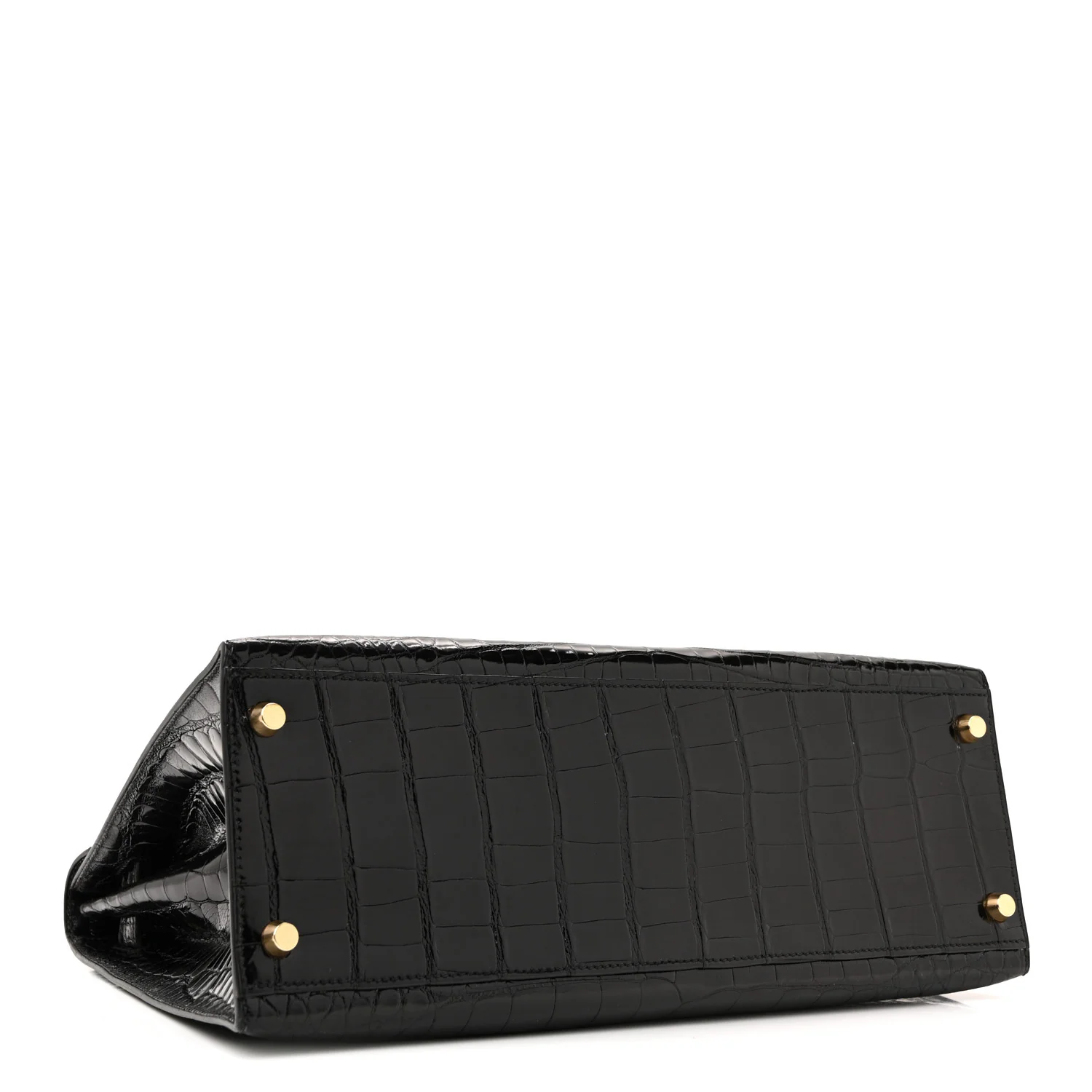 Shiny Alligator Kelly Sellier 32 Black - Top Club