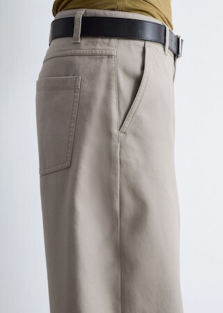 & Other Stories WIDE-LEG TWILL TROUSERS