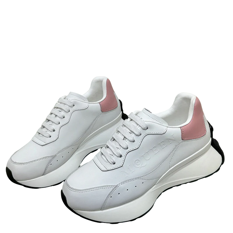 Alexander McQueen Unisex Oversized Sneakers With Metallic Heel Accents - Sneaker Replica Workshop