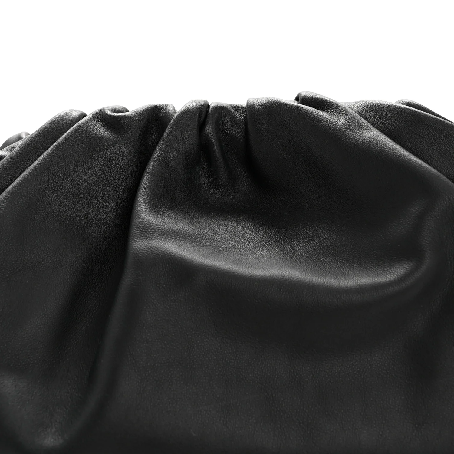 Smooth Butter Calf The Pouch Oversized Clutch Black - Top Club
