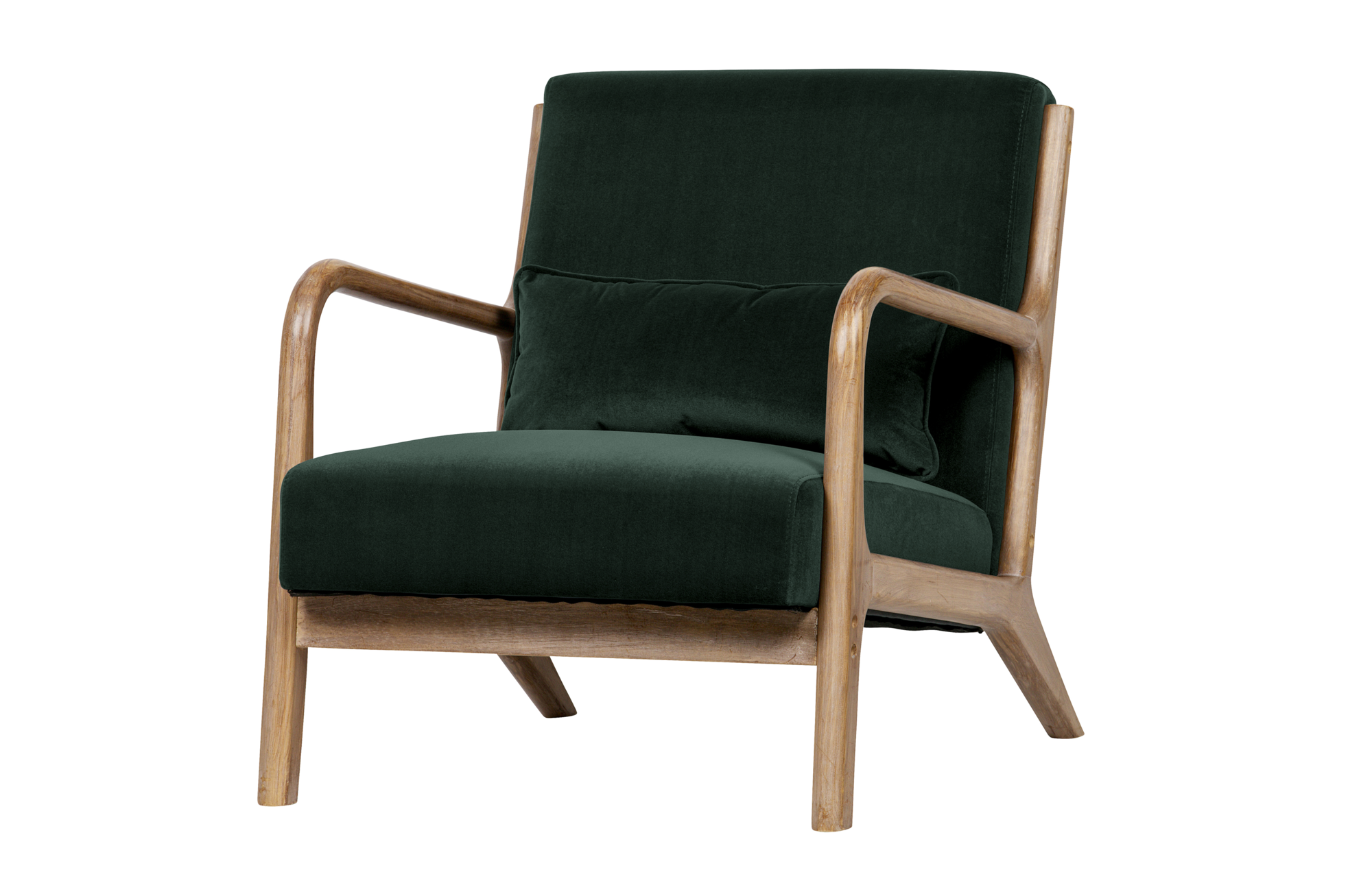 Fauteuil Mark fluweel - Flesgroen
