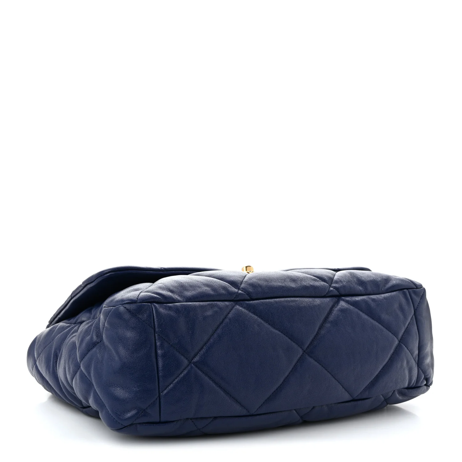 Goatskin Quilted Maxi Chanel 19 Flap Dark Blue - Top Club