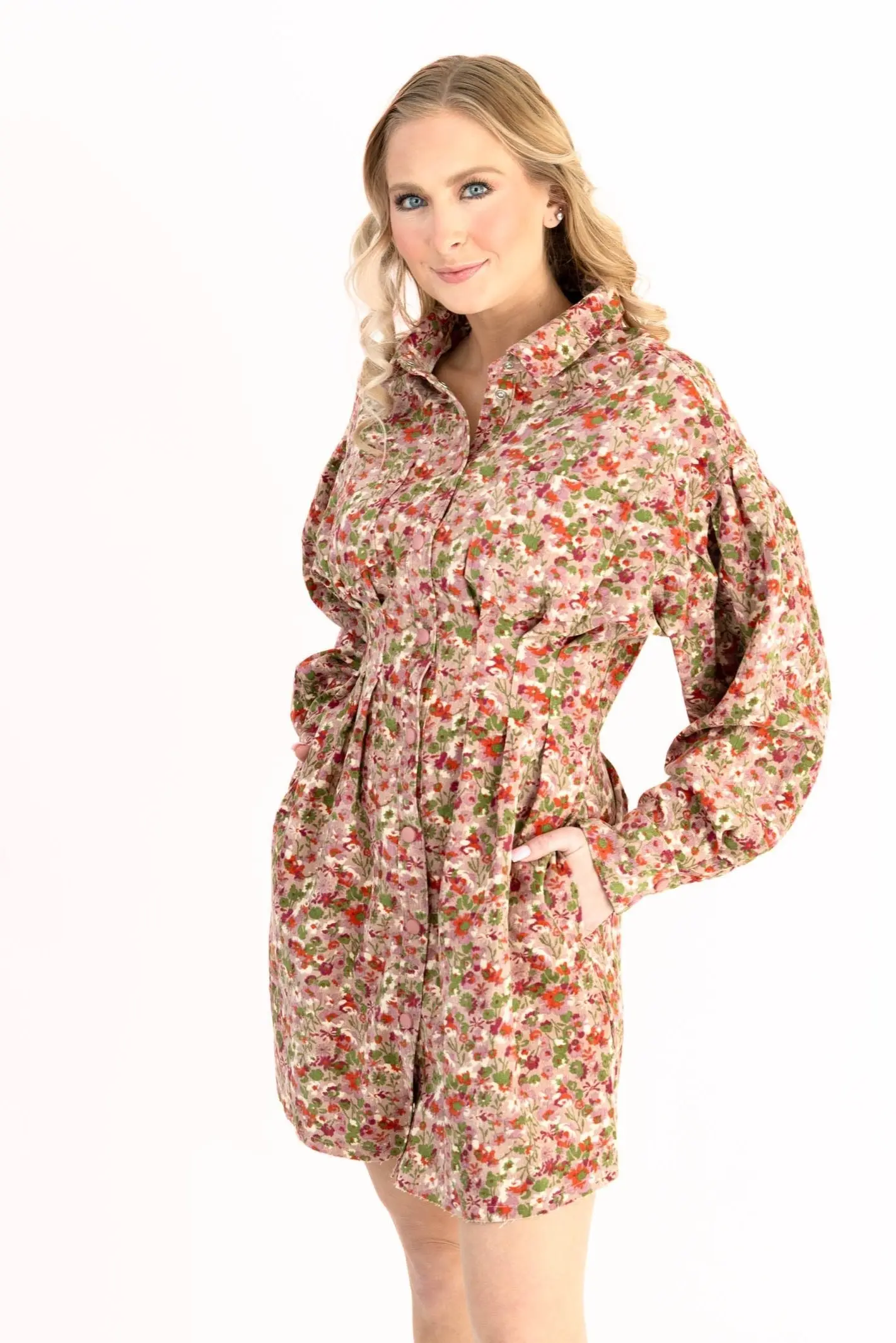 When You Say Nothing at All Corduroy Short Dress - ALJEGJ
