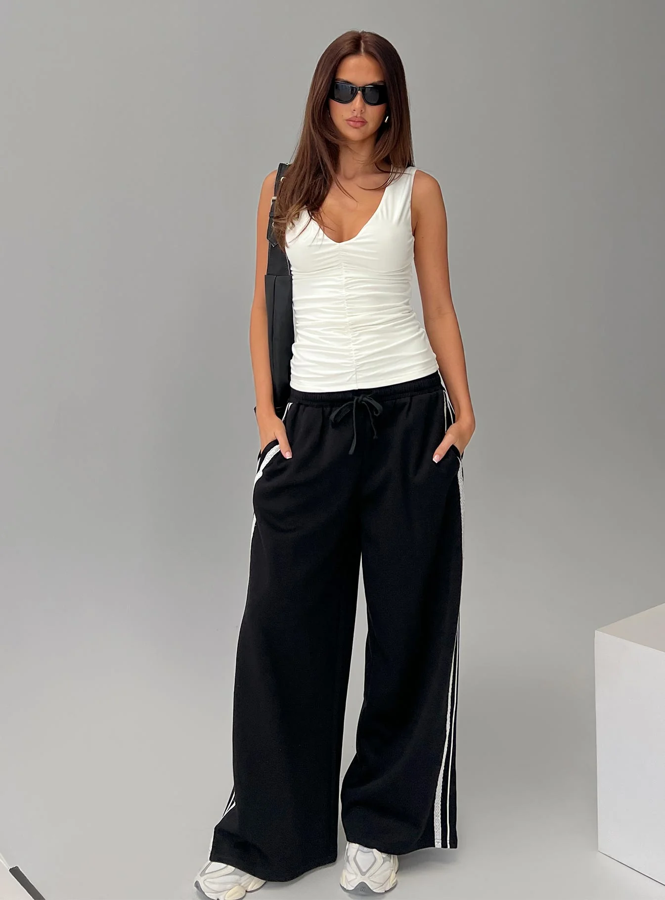 Loving Is Easy Ruched Top White