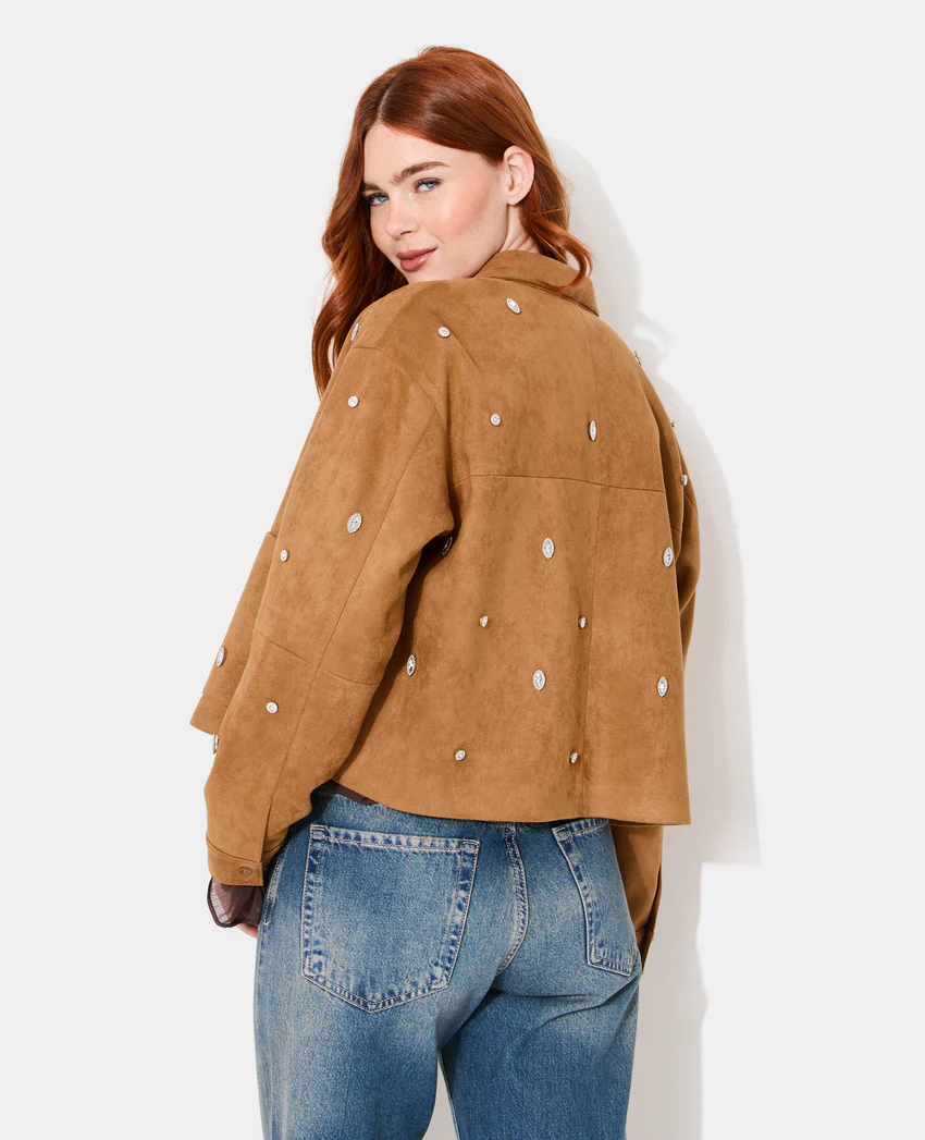 Pimkie Veste en suédine avec strass
