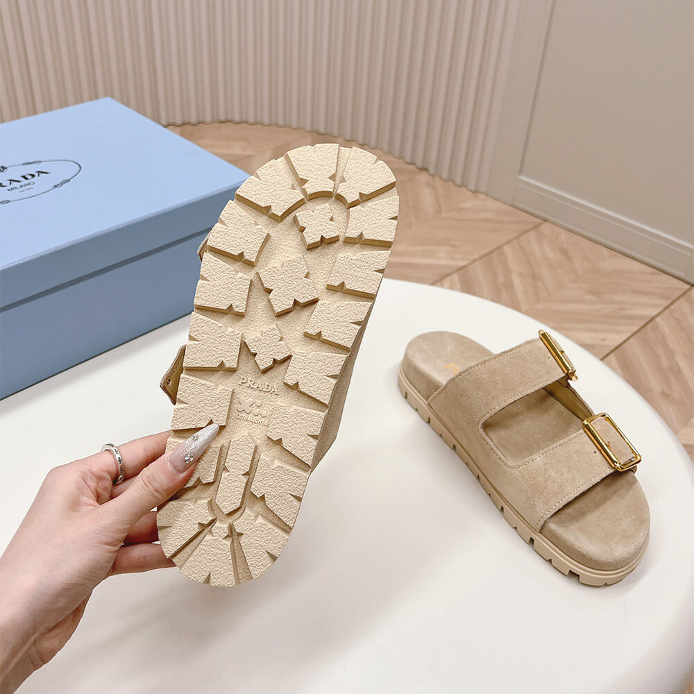 PRADA Suede strap slides - Top Club