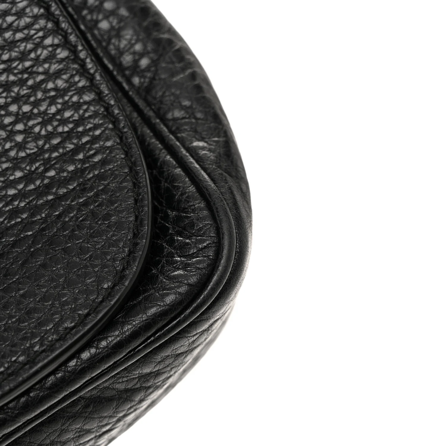 Pebbled Calfskin Small Soho Flap Crossbody Black - Top Club