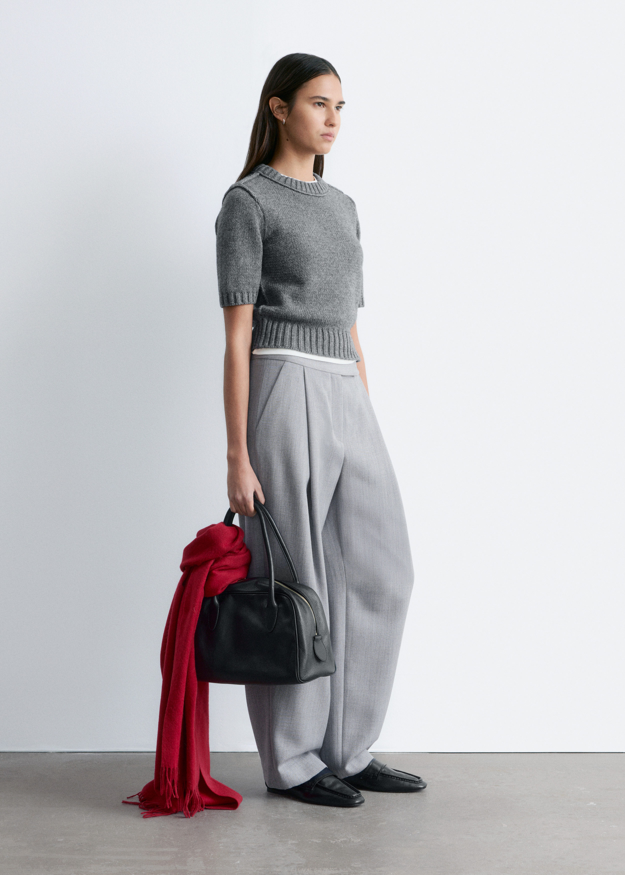 & Other Stories WOOL-BLEND TAILORED TROUSERS