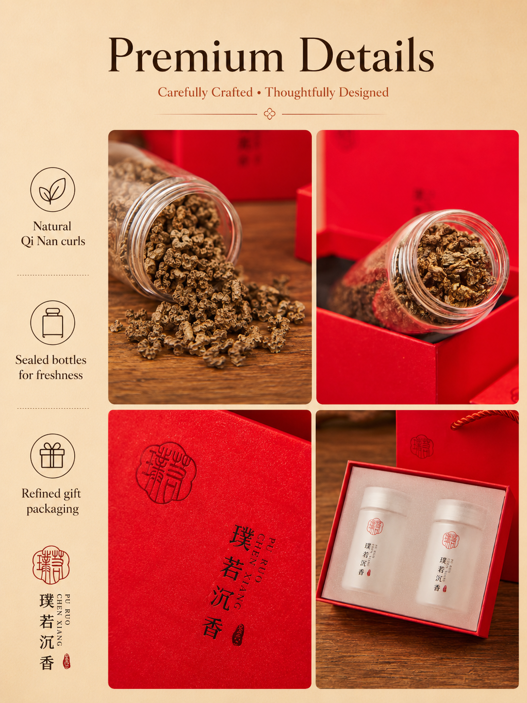 Premium Qi Nan Agarwood Curls Set