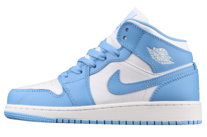 Air Jordan 1 Mid University Blue White Shoes 554725-106 - Sneaker Replica Workshop