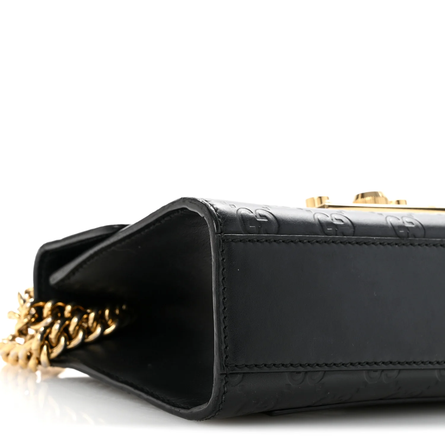 Guccissima Small Padlock Shoulder Bag Black - Top Club