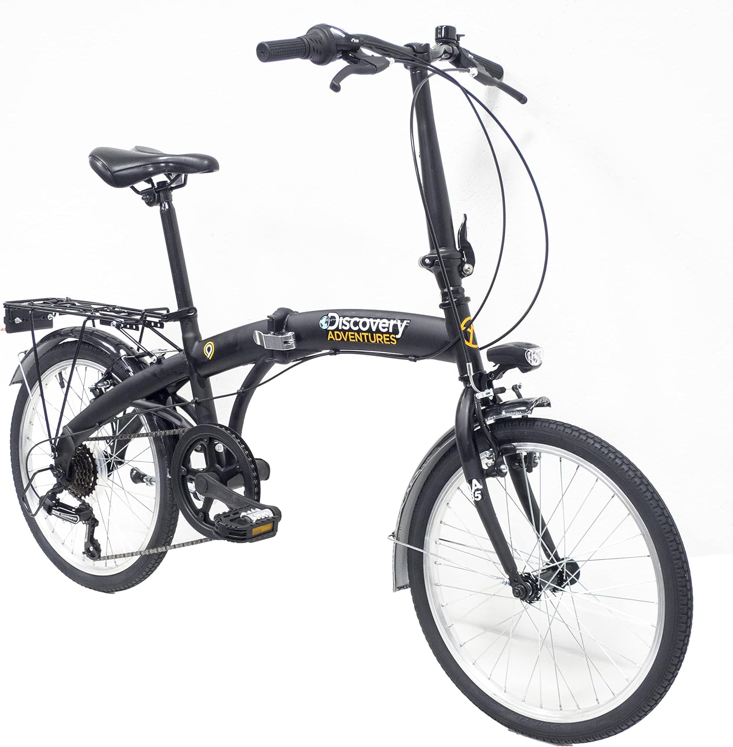 Denver Bicicletta Pieghevole, Nero Opaco, Unisex, 20