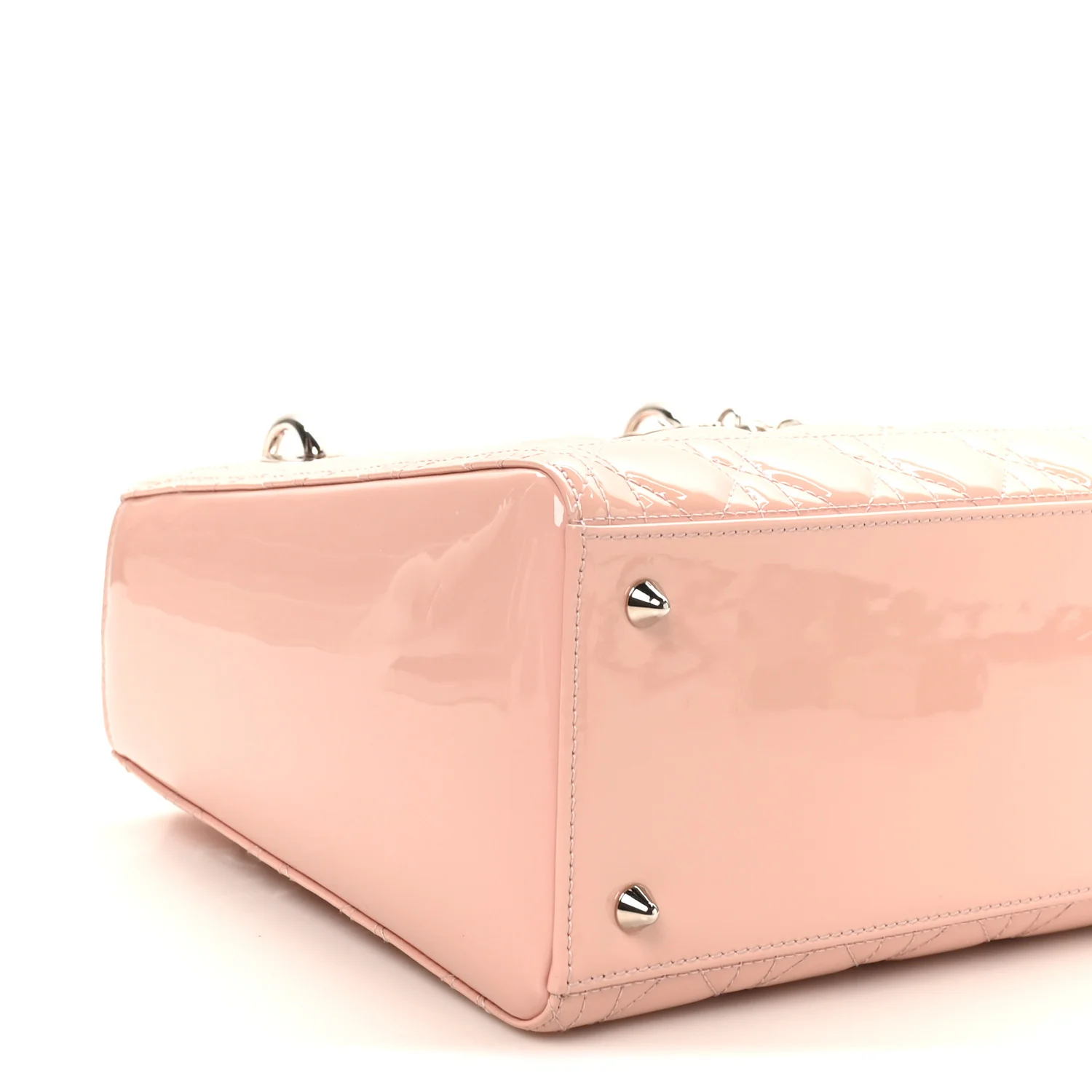 Patent Cannage Medium Lady Dior Light Pink - Top Club