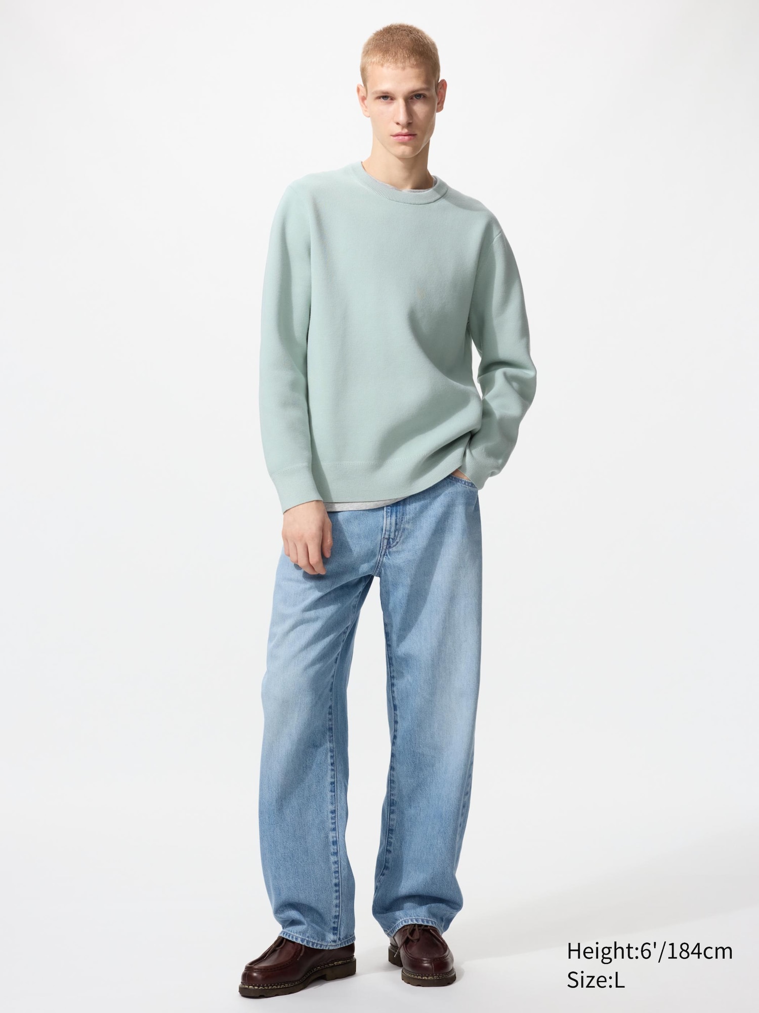 Washable Milano Ribbed Crew Neck Sweater