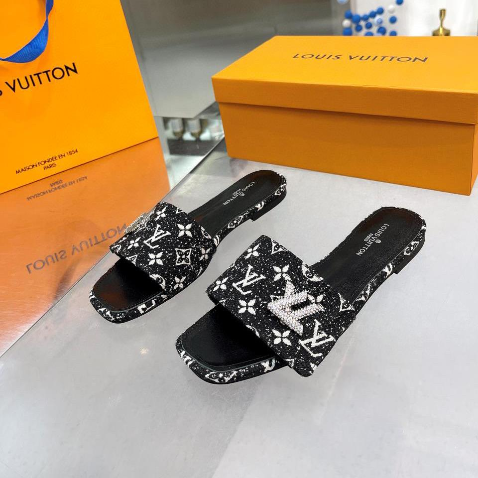 Louis Vuitton LV Flat Flat Flip-flops  Slide Sandal (Replica) - Sneaker Replica Workshop