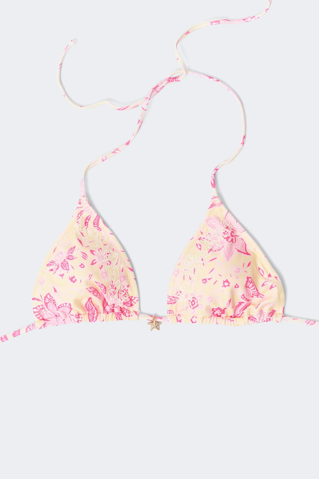 Gina Tricot 14+ coral triangle bikini top
