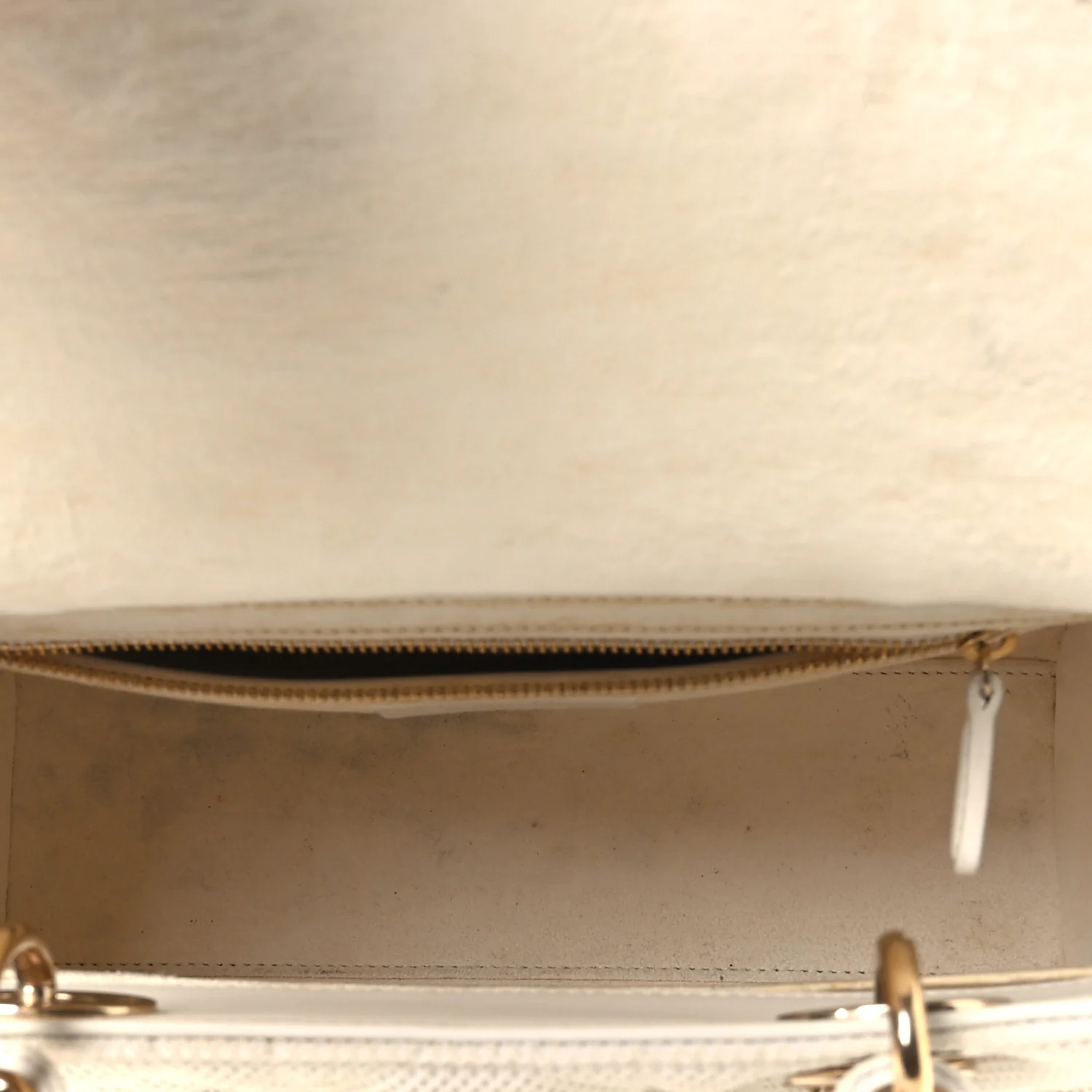 Macrocannage Technical Fabric Medium Lady Dior White - Top Club