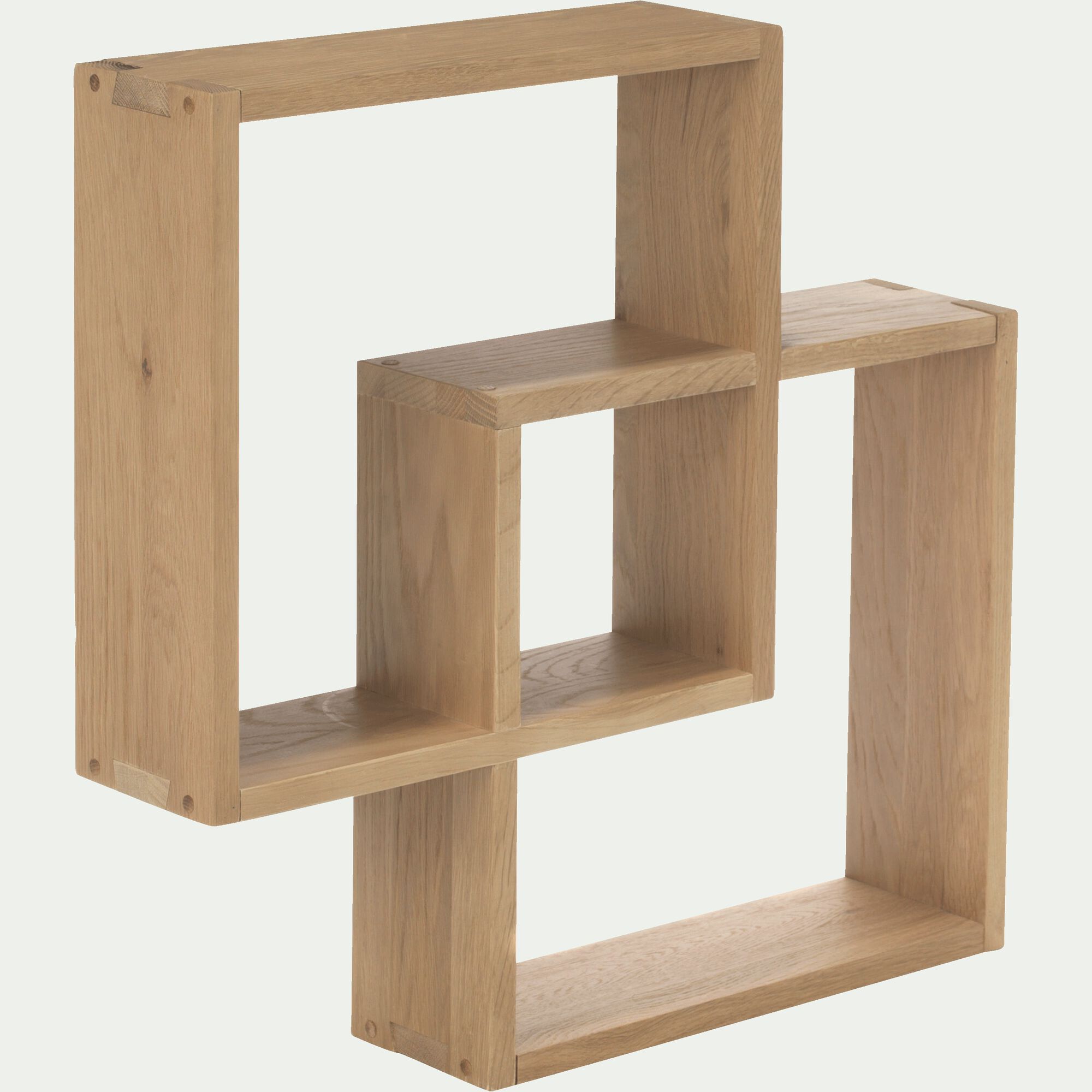 TASSIA - Étagère cube murale en chêne - bois clair L56cm