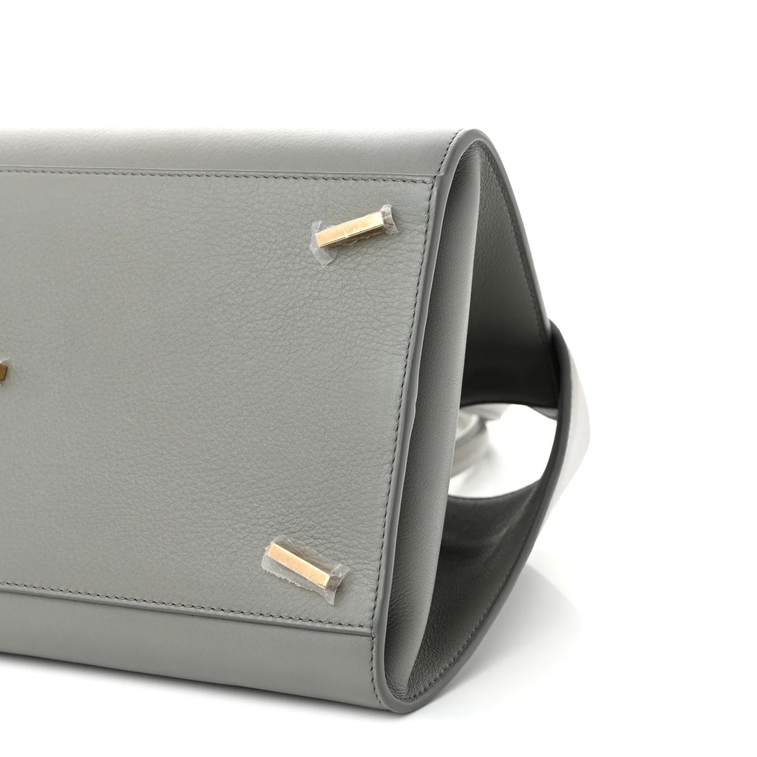 Calfskin Small Hug Bag Ash Grey - Top Club
