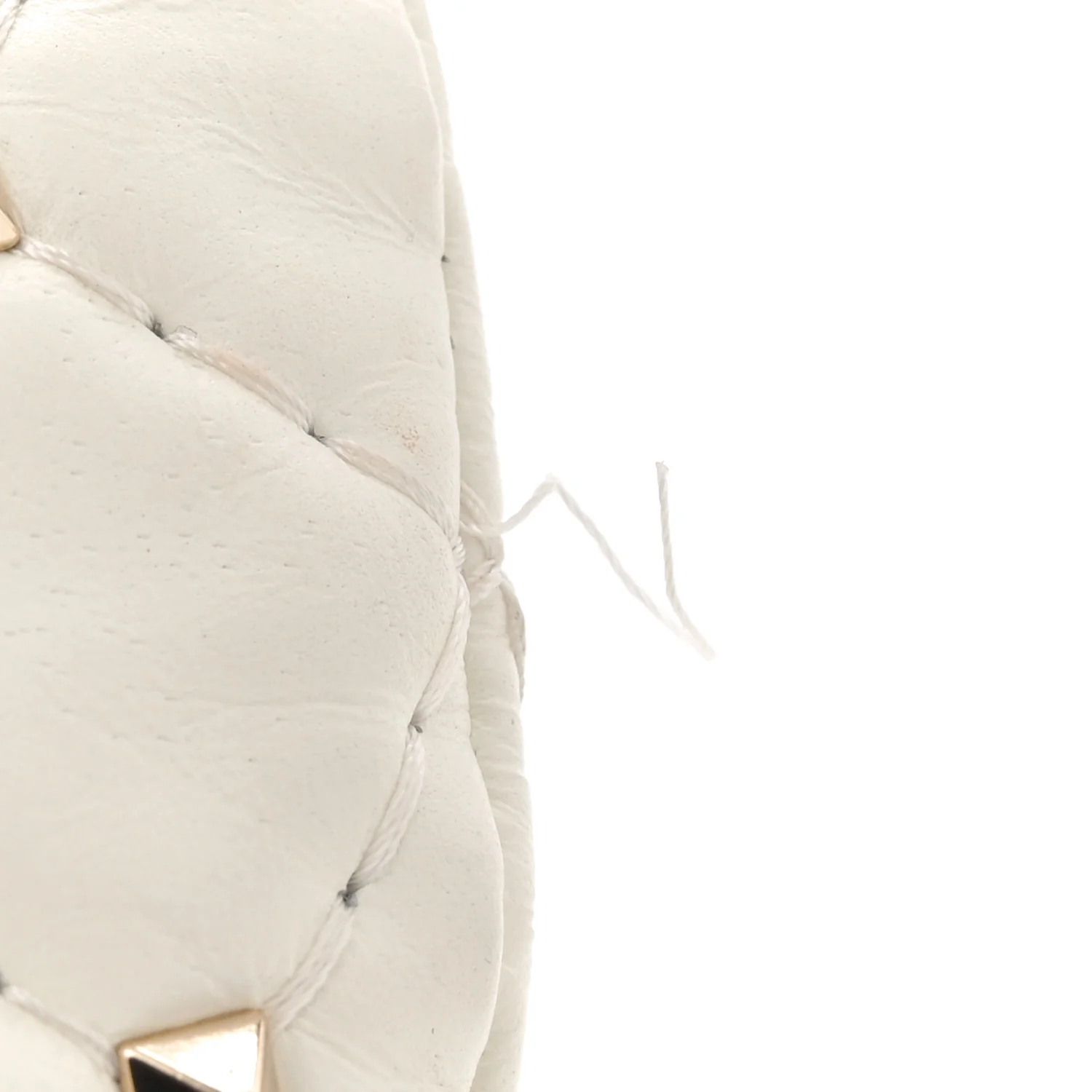 Nappa Small Rockstud Spike Hobo Ivory - Top Club