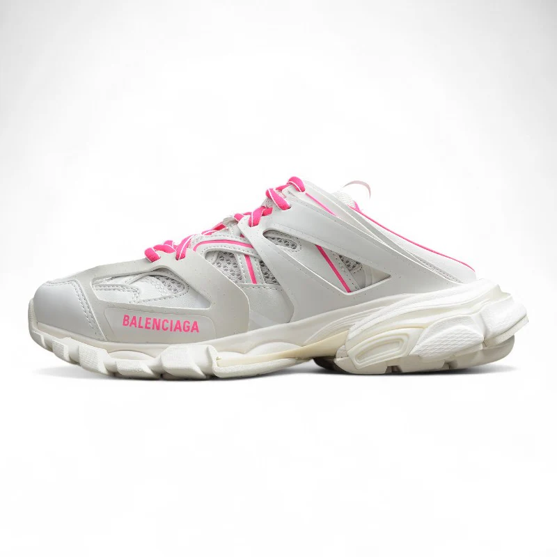 Balenciaga Track Mule in White/Rose Red - Sneaker Replica Workshop