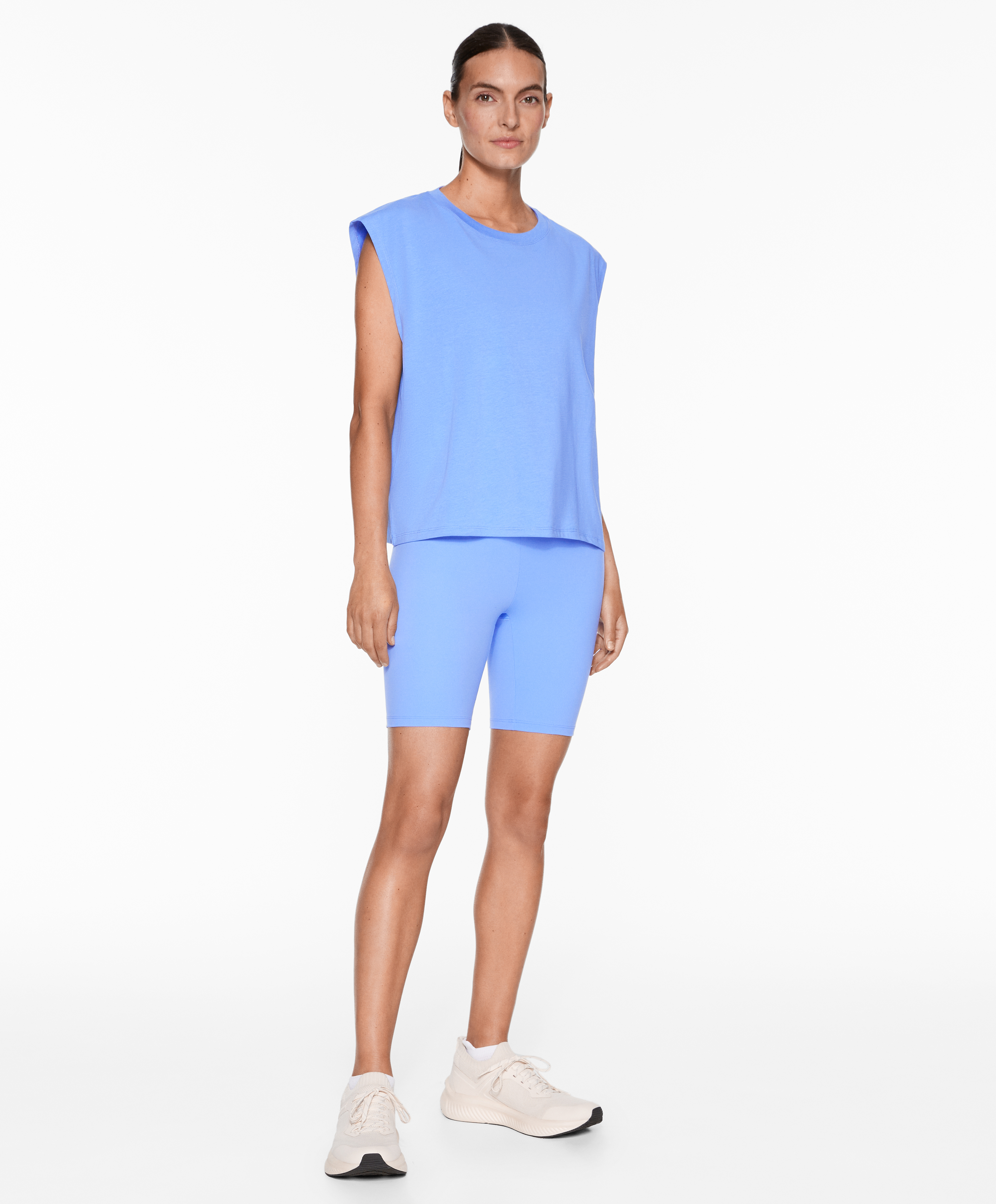 OYSHO Cotton blend sleeveless seamless T-shirt