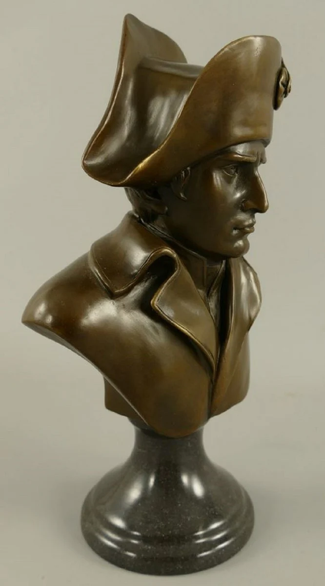 Luxury Art Nouveau bronze sculpture Napoleon bronze / black 15 x 10 x H. 25 cm - bronze bust with marble base - bronze figure - decorative figure - decorative accessories