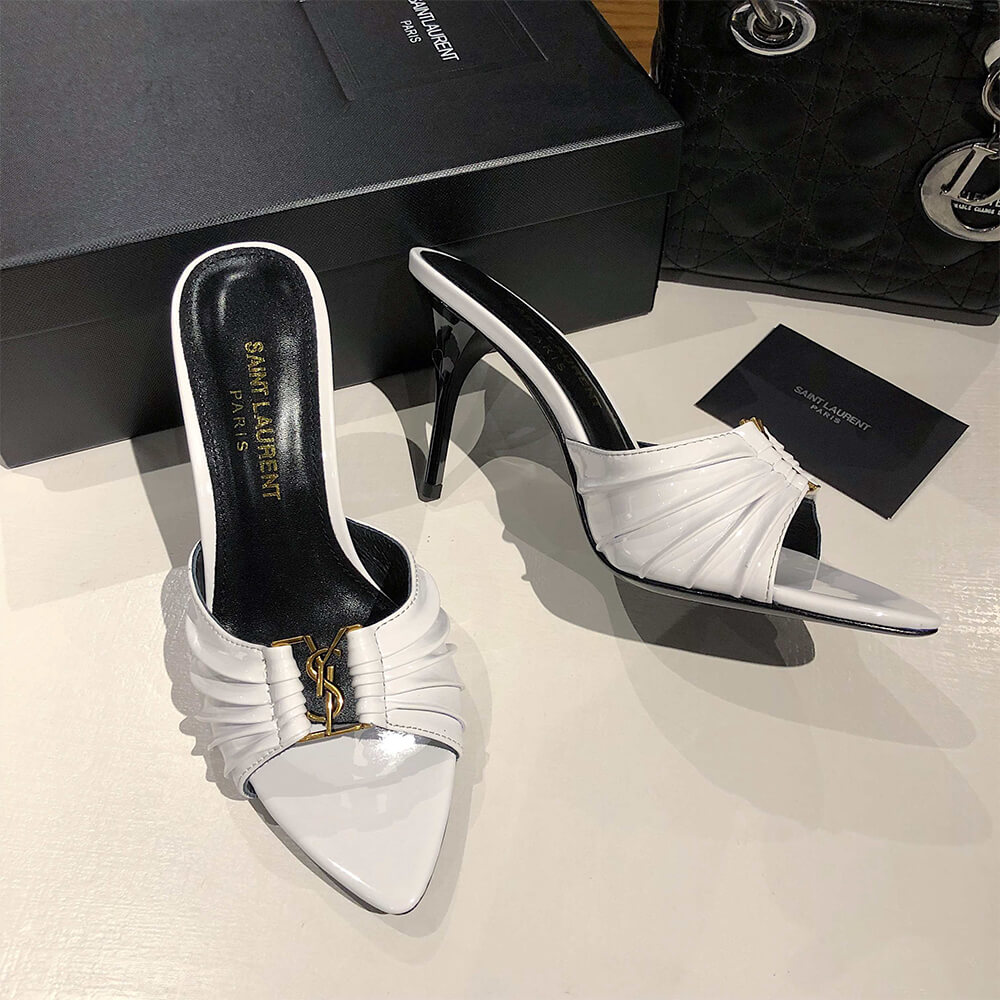 YSL  BABYLONE MULES IN SMOOTH LEATHER - Top Club