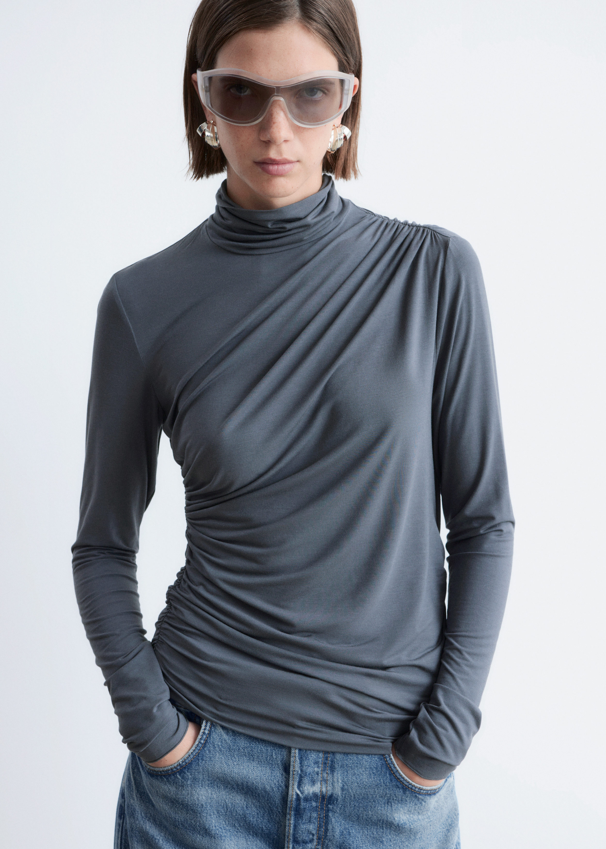 & Other Stories DRAPED TURTLENECK TOP