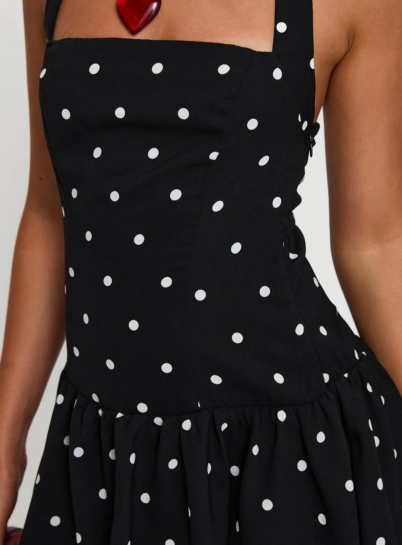 Gigli Bubble Hem Mini Dress Polka Dot