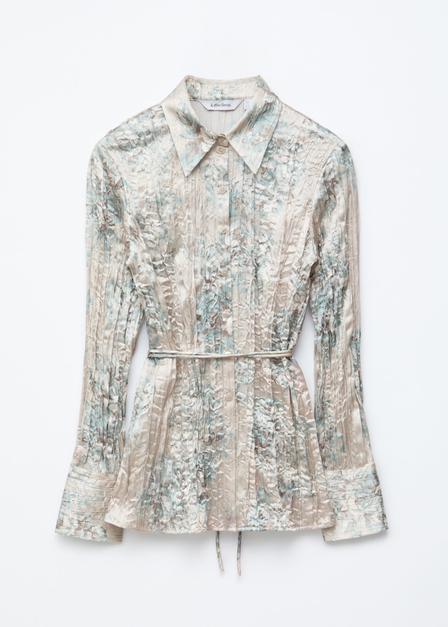 & Other Stories TIE-BELT CRÊPE SHIRT
