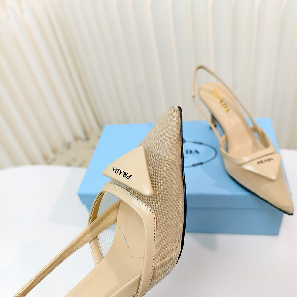 PRADA Mesh fabric slingback pumps - Top Club