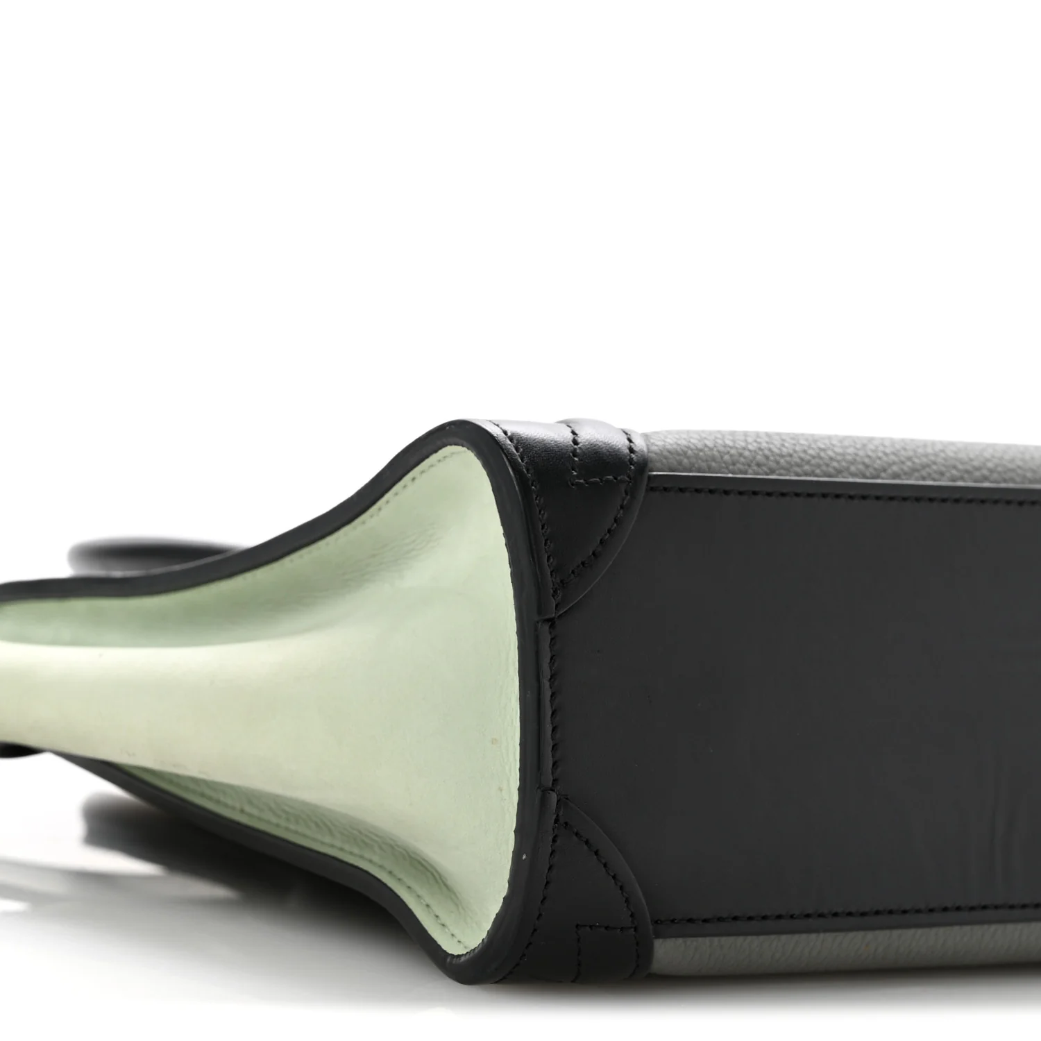 Baby Grained Calfskin Nano Tri-Color Luggage Zinc Almond - Top Club
