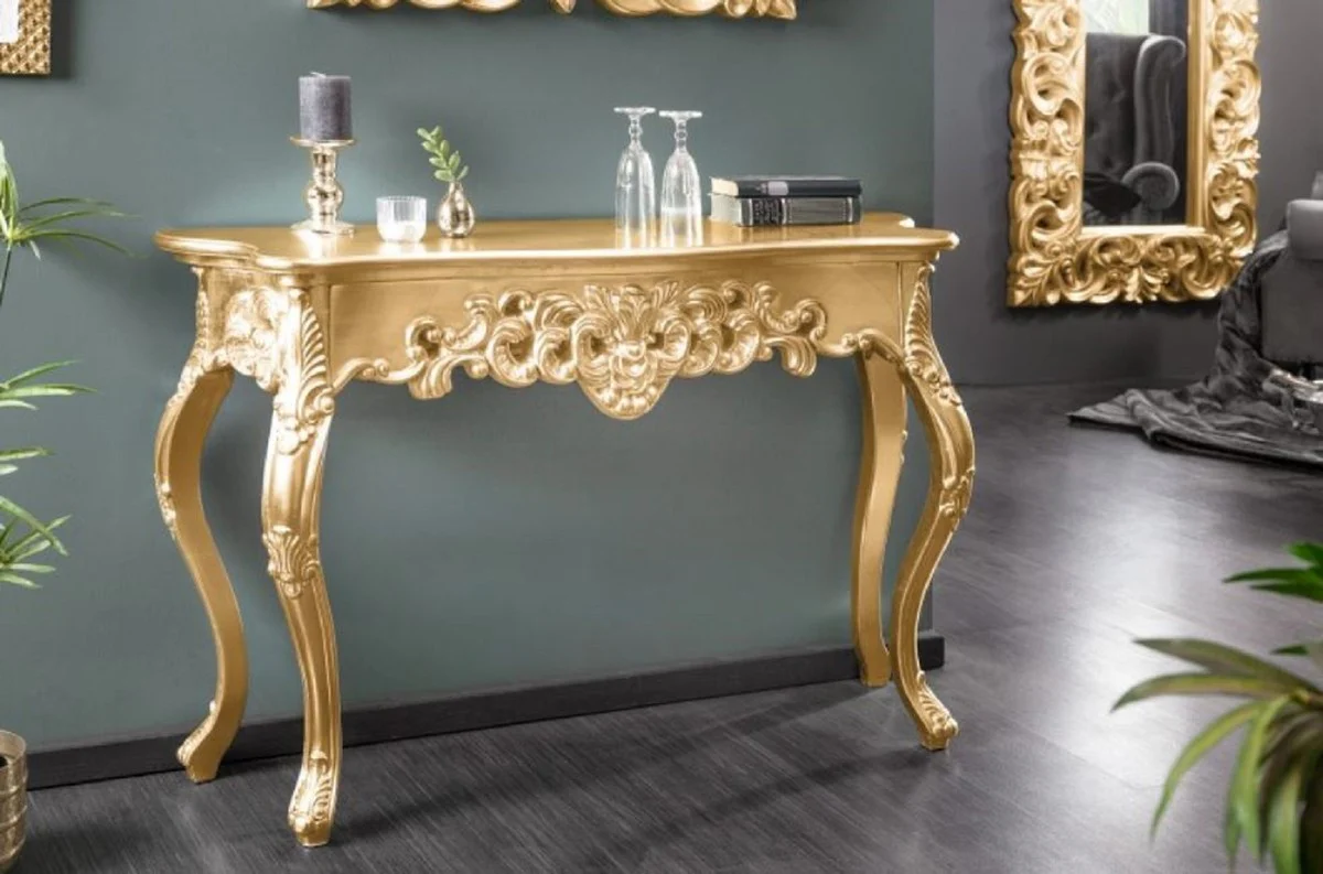 Baroque Console Gold - Handcrafted console table with elegant decorations - Baroque furniture